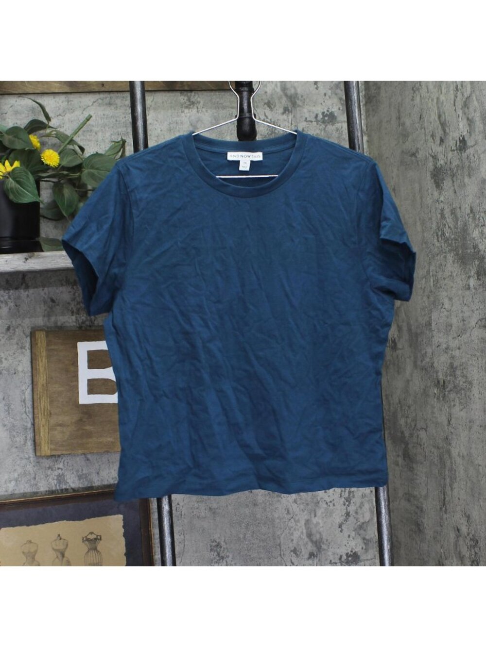 And Now This Knit Slim-Fit T-Shirt MR70790 Teal Blue Green XXL